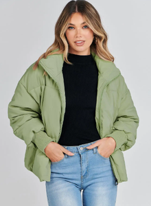 Chaqueta acolchada de gran tamaño sólida de Invierno para mujer, chaqueta Bomber, abrigo de burbujas, chaquetas acolchadas de manga larga para mujer, transpirable - Product Image 4