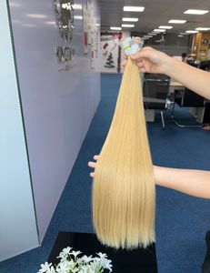 Extensiones de Cabello Virgen Vietnamita Remy, Super Double Drawn, Colores Rubios, Cierre de Encaje, Trama Recta Individual - Product Image 3