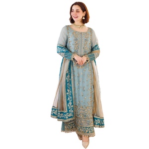 ชุดแต่งงานสวยงามแบบ Salwar Kameez ขายดี ชุดเดรสเสื้อเชิ้ตยาวพร้อมงานปักมือ ชุด Shalwar Kameez Kurta ของปากีสถาน คอลเลคชั่นวันอีด ปี 2026 - Product Image 6