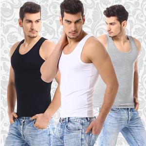 Camiseta interior de longitud larga para hombre, 100% de algodón, transpirable, que absorbe la humedad, ajustada, elástica, peso ligero - Product Image 2