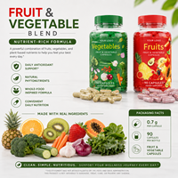 Capsules de fruits et légumes OEM, à base de plantes, sans gluten, nutrition quotidienne, antioxydant, complément bien-être, soutien à la santé digestive