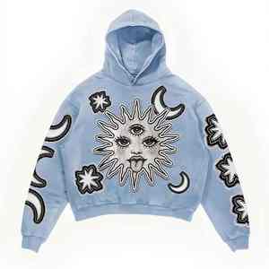 Conjunto de Sudadera Personalizada de Peso Pesado, Sudadera con Capucha de Tela Elaborada, Sudadera con Capucha Estampada de Estilo Urbano - Product Image 1