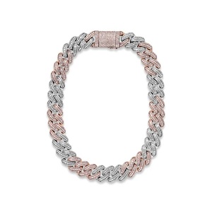 Lujo 925 plata esterlina estilo Hip Hop Iced out cadena de eslabones cubanos Moissanite diamante collar de lujo para regalo de boda - Product Image 1
