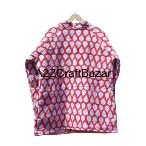 Veste matelassée en coton pur faite à la main de style bohème pour femmes, réversible, motif floral indien, patchwork en coton, vêtements d'hiver - Product Image 6