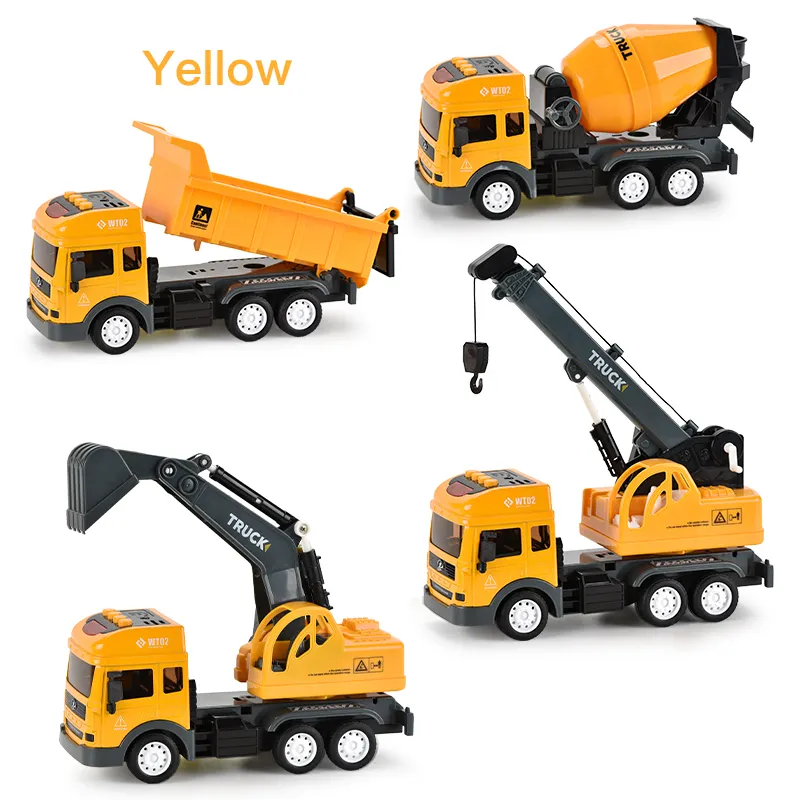 2023 Children Metal Engineering Construction Vehicle Truck Simulation Alloy Toy Car With Sound And Lights Inertial Vehicle Toys