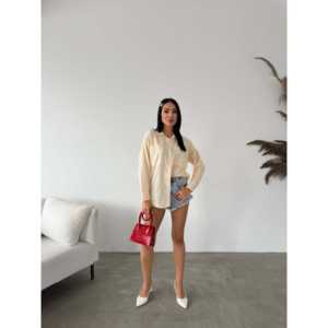 เสื้อเชิ้ตป๊อปลินลายทางลำลองสำหรับฤดูร้อน ดีไซน์เรียบง่ายแต่ทันสมัย - Product Image 3