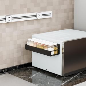 Organizador de especias magnético de diseño personalizado Almacenamiento de metal de calidad para cocina Aplicación de refrigerador de pared lateral de estilo moderno - Product Image 6