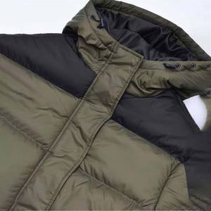 Vêtements pour hommes Vestes Polyester Nylon Imperméable Vêtements de sport d'hiver Vestes en peluche pour hommes Couleur contrastée OEM Design personnalisé - Product Image 5