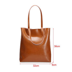 Sacs fourre-tout en cuir véritable pour femmes, élégants, été-automne, couleurs personnalisées, imperméables, fermeture éclair, grande capacité, cuir pleine fleur, multi - Product Image 5