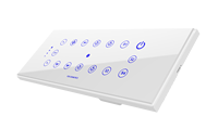 Control de Hogar Inteligente Táctil Wifi de Color Blanco de Fox Domotics con Tecnología NFC, Control por Aplicación, 4 Interruptores de Luz, 1 Ventilador, 3 Reguladores de Intensidad de Pared