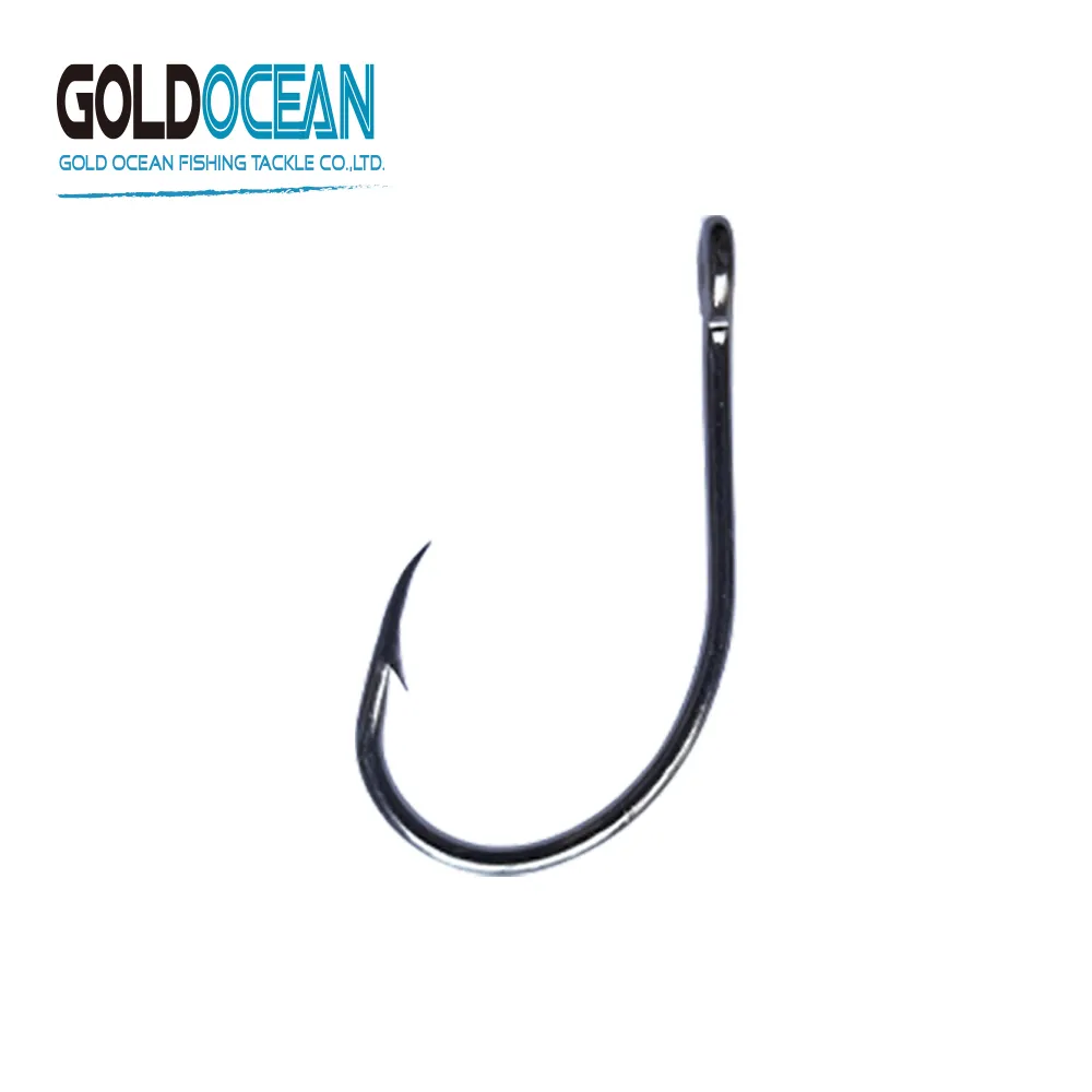 Goldocean 8217 Faultless 3X Live Bait J hooks metal jig Fishing Hook Black Sharped Strong Jigging Fishing Hook