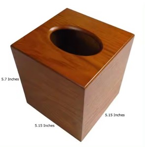 100% haute qualité bois boîte à mouchoirs chambre mallette de rangement support boîte boîte à mouchoirs support avec couvercles en bois pour la vente - Product Image 4