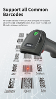 Escáner de código de barras de mano inalámbrico 2D con soporte, comprobador de precio de excelente rendimiento Syble, lector de código QR, 2D