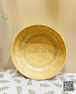 Hot Trend Durable Spun <b>Bamboo</b> <b>Bowl</b> / <b>Bamboo</b> Salad <b>Bowl</b> Eco Friendly 100% Handmade by Manufacturers Eco2go Vietnam - Product Image 3