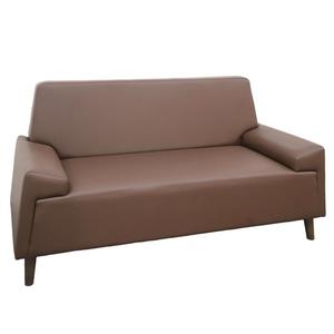 Canapé moderne minimaliste deux places en cuir PU, salon, appartement, entrepôt, design élégant et confortable, forme trapézoïdale, mousse souple - Product Image 4