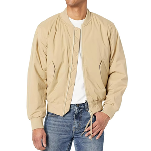 Chaqueta Bomber de Punto con Cremallera Completa, Estilo Urbano, para Hombre, 100% Algodón, Personalizada de Fábrica OEM - Product Image 1