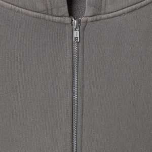 Sudadera con capucha y cremallera bordada IOTA SPORTS, estilo urbano de invierno, media cremallera, doble capa, logotipo personalizado, 100% algodón polar, ecológica - Product Image 3