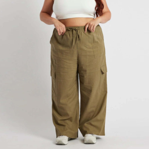 Pantalon décontracté pour femme, coupe ample, taille élastique, jambe large, en coton respirant, style bloomers, pour la méditation, été 2026, personnalisable - Product Image 5