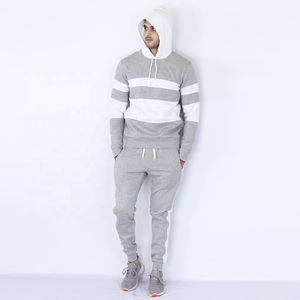 Vente en gros de survêtements légers brodés unis pour hommes Ensemble de jogging unisexe 100% coton Survêtement pour hommes - Product Image 5