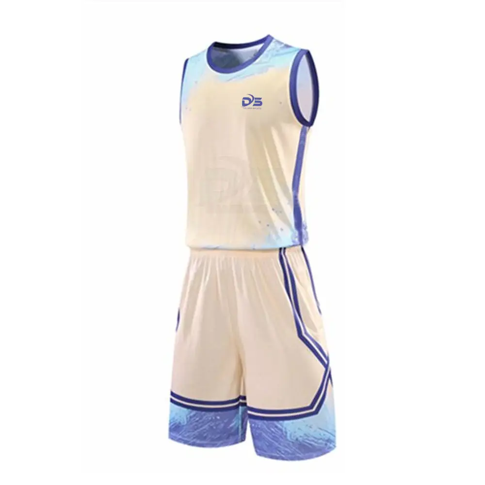 Uniforme de basquete personalizado esportivo masculino de alta qualidade 2023 bom material uniforme de cores diferentes