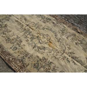 พรมปูพื้นสไตล์ตุรกีวินเทจขนาดใหญ่5.4 x 9.7ft แบบคลาสสิกสีเบจสีน้ำตาลปะต่อวัสดุขนสัตว์ด้านหลังสำหรับห้องนอนห้องโถง - Product Image 5