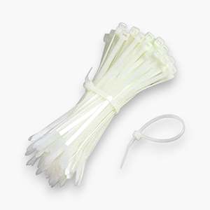 Attaches-câbles en nylon autobloquants de qualité supérieure, 400 mm, écologiques, blancs, lot de 250, en plastique, livraison gratuite - Product Image 1