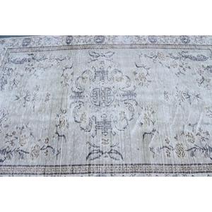 Tapis turc vintage 5x7,5 pi (152x230 cm), tapis en laine marocaine blanche - Product Image 5
