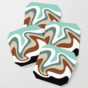 Wholesale Custom Acacia square <b>Black</b> Round Wood Pallet Coasters Printed Manufacturer Wooden coaster Set at Star Crafts India - Product Image 1