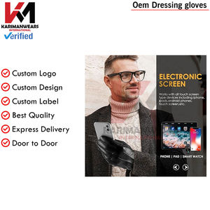 Guantes de Vestir de Cuero con Logotipo Personalizado al por Mayor, Elegantes Guantes de Invierno y Formales con Forro de Cachemira o Felpa - Product Image 4