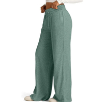 Pantalon de jogging streetwear d'hiver pour femme grande taille, taille élastique, 100% coton respirant, décontracté, ample, en molleton, pour la gym