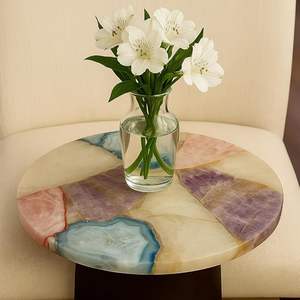 Sceau en agate poli artisanal, décoration de luxe pour la maison, motif floral religieux, résine, couleur personnalisée, haute qualité artisanale - Product Image 1