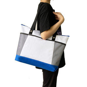 Custom Logo Reusable Trade Show Tote Zippered Document Portafolio Conference Tote Bag Promotional Business Daily Beach Fashion