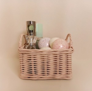 Set Of 3 Pink <b>Wicker</b> Storage <b>Baskets</b> <b>with</b> <b>Handles</b> Handmade Storage <b>Baskets</b> Natural Rattan Modern Multifunction Made in Viet Nam - Product Image 5