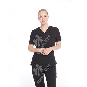 Uniformes de enfermera tejidos de poliéster OEM, conjuntos de fregado personalizados para Hospital, uniformes médicos - Product Image 6