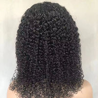 Perruque Cheveux Humains Bouclés Jerry Faite à la Machine 2024 Très Vendue, 8 10 12 14 16 Pouces
