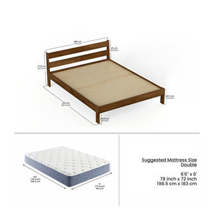 BLUEWUD Roverb Cama King Size de madera de ingeniería sin caja de almacenamiento para muebles de dormitorio para el hogar - Product Image 6