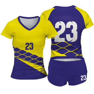 ODM OEM uniformes de volley-ball pour femmes à séchage rapide de haute qualité conception personnalisée maillot à manches courtes sublimé ensembles élégants - Product Image 3
