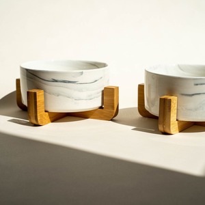 Support en bois de qualité supérieure pour bol d'eau et de nourriture pour animaux de compagnie support en bois pour bols d'alimentation chien chat au prix de gros - Product Image 4