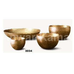 Hammered Bronze Metal Food Serving Bowl With Brass Finished Set of 4 Pcs - Product Image 1