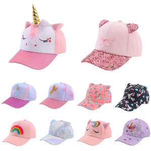Casquette de baseball sportive vintage 100 % polyester Licorne Arc-en-ciel, casquette 5 panneaux de haute qualité en tissu velours dentelle avec nœud tendance - Product Image 4
