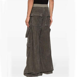 Personalizado de cintura media Track Cargo Jogger pantalón sudor sólido en blanco algodón polar holgado pierna ancha Flare pantalones de chándal hombres 2026 - Product Image 4