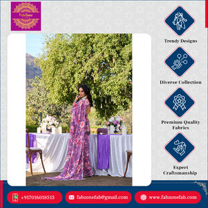 Ropa étnica india Diseño hermoso Ropa de boda y fiesta Tela de mármol sin peso Impreso con borde de encaje de perlas Saree - Product Image 6