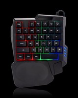 Clavier de jeu ergonomique à une main Keywin K5, design personnalisé, éclairage LED, 35 touches, clavier à une seule main, OEM