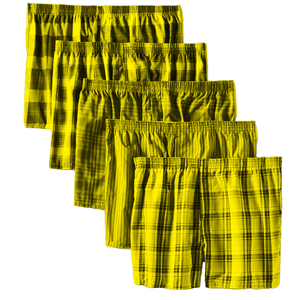 100% algodón tejido ligero Yearn Dyed hombres bóxer personalizado ajuste suelto cómodo desgaste varios colores pantalones cortos de cintura elástica ligera. - Product Image 3