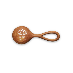 Cuchara mezcladora de madera con mango de madera de alta calidad, taza de utensilios de cocina de sopa de madera larga para cocinar y revolver Loto Azul - Product Image 1