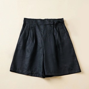 ผ้าฝ้ายโพลีเอสเตอร์แห้งเร็วเป็นมิตรต่อสิ่งแวดล้อมระบายอากาศได้แบบลำลองกางเกงขาสั้นสไตล์เกาหลีแบบผูกเชือก - Product Image 4