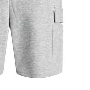 Pantalones cortos de algodón para hombre estilo callejero del fabricante con cintura elástica logotipo personalizado pantalones cortos de chándal lisos ropa deportiva de lana - Product Image 3