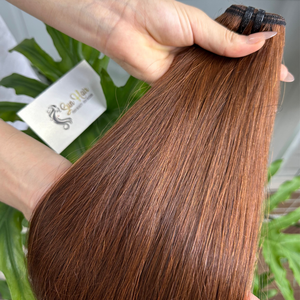 บริษัทซันแฮร์ ชุดต่อผมแบบไลท์บราวน์ออมเบร พร้อมเชือกผูกผมแบบ HD Lace Closure ผมแท้เวียดนาม ต่อผมแบบ Cabello Humano วิกผม Perruque - Product Image 2