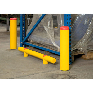 MORAVIA paletto di protezione contro gli urti da fissare, plastica, 560 mm di altezza, giallo, inclusi viti - Product Image 2