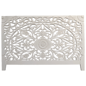 Hand Carving Antique Copper Brown Finish Wood Carving <b>Wall</b> <b>Mounted</b> Bedroom Furniture <b>Headboard</b> Mandala Luxury Residence Plaques - Product Image 3